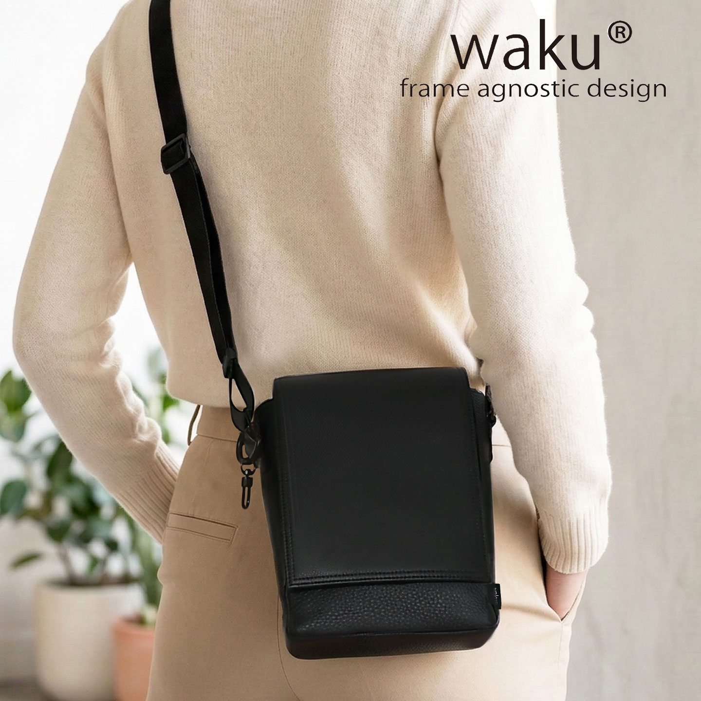 クーポン配布中 本革 waku ワク 送料無料 WK-0099 ソフト ショルダーバッグ 肩掛け 斜め掛け メンズ レディース ユニセックス レザー ショルダー バッグ ボディバッグ レディースバッグ メンズバッグ 牛革 鞄 通勤 通学 カジュアル カジュアルバッグ 軽い(4.0)