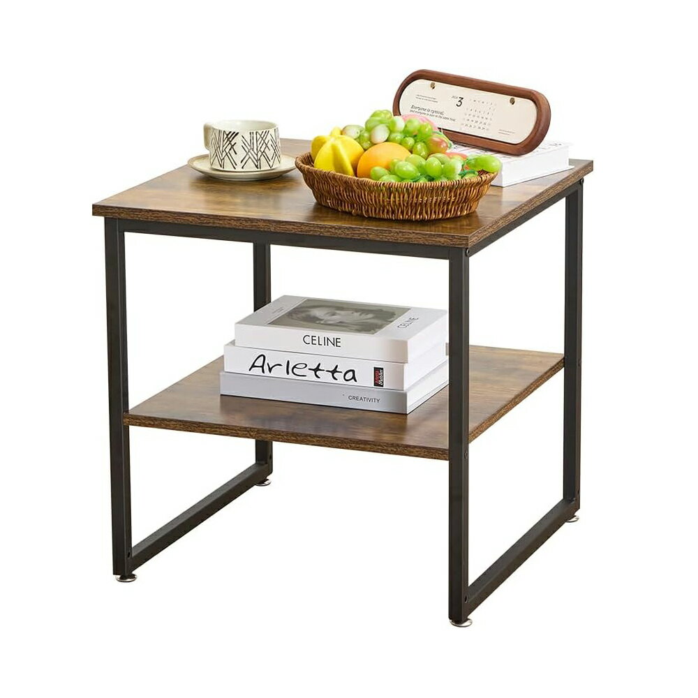 ローテーブル サイドテーブル 多機能 幅50X奥行50cm ベッドサイドテーブル プリンタラック 正方形 小型..