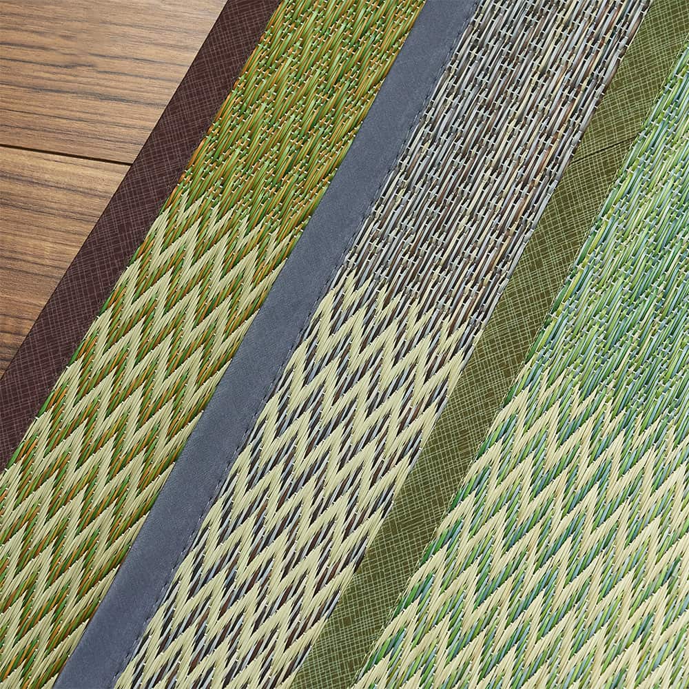 い草ラグ い草上敷き 本間 抗菌 い草100% 市松模様 和風 幅191cm長さ191cm 寝室 裏表使える 耐久性 お手入れ簡単 ブルー ブラウン グレー