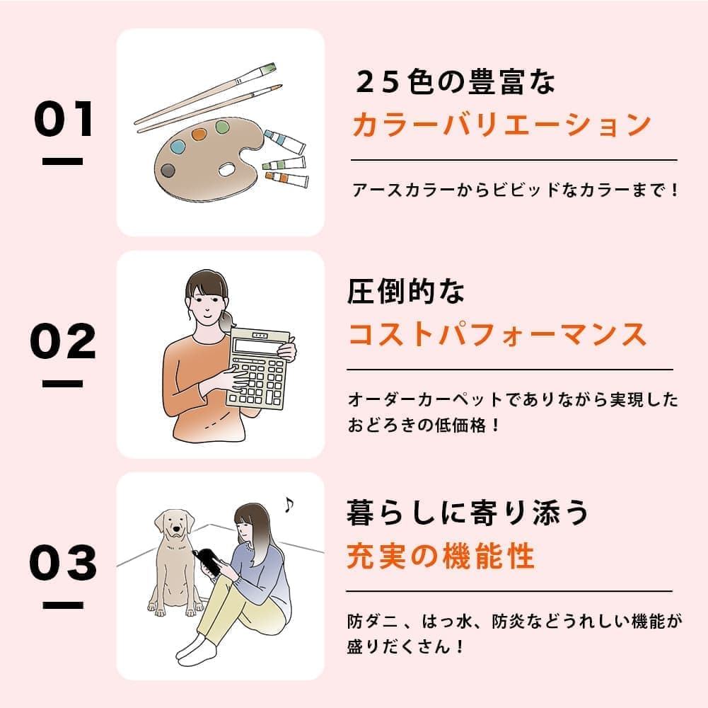 【￥4,000〜】 カーペット おしゃれ ラグマット オーダー ホットカーペット対応 防音 撥水 防ダニ 防炎 無地 スミノエ 全25色 ナイロン 日本製 ブラック グレー ホワイト グリーン アイボリー リビング 子供部屋 オールシーズン