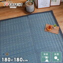【入荷予定確認中】い草ラグ ラグ 絨毯 カーペット ベーシック おしゃれ 防カビ 抗菌 消臭 防臭 裏貼り 夏用 涼しげ 爽やか ブルー ベージュ 無地 シック モダン スタイリッシュ 夏ラグ 180×180cm
