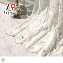 ジャガード レースカーテン 高級 ジャガード織 おしゃれ 刺繍レース ボイルレース スカラップ 洗える 植物柄 オーダーカーテン 2枚セット 1枚 国内縫製 ト...