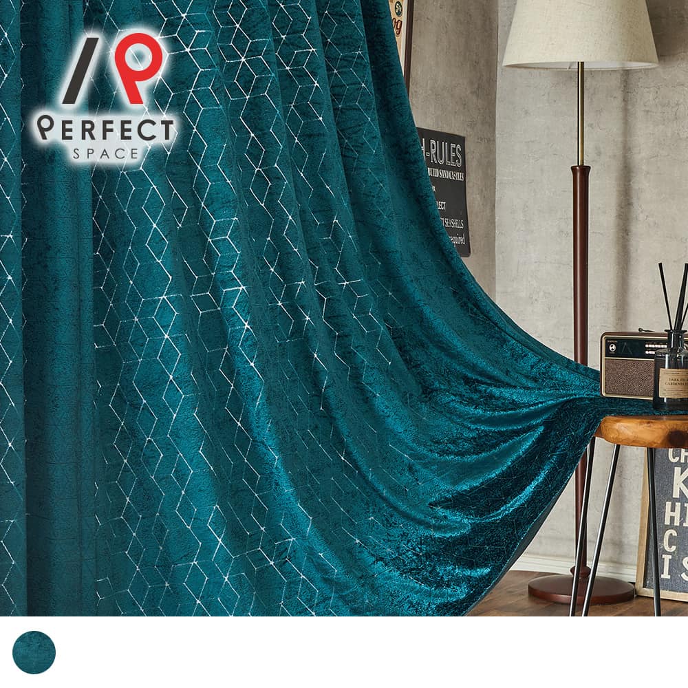 【遮光裏地付き】ブルックリン 3級遮光カーテン インダストリアルな美しさが際立つ、リッチなベロアカ..