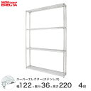 【送料無料】 エレクター ERECTA ステンレスエレクター シルバー ステンレスラック ステンレスシェルフ ワイヤーラック 収納ラック 業務用 幅120×奥行...