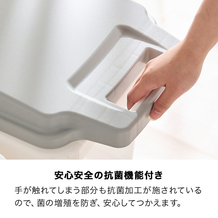 ゴミ箱 47L 2個セット 抗菌ペール ふた付き パッキン付き 防臭 ダストボックス ごみ箱 フタ付き オムツ おむつ 生ゴミ ペット ごみばこ ダストボックス コンパクト 臭わない 介護 おしゃれ dst-kup0016st2 [3]