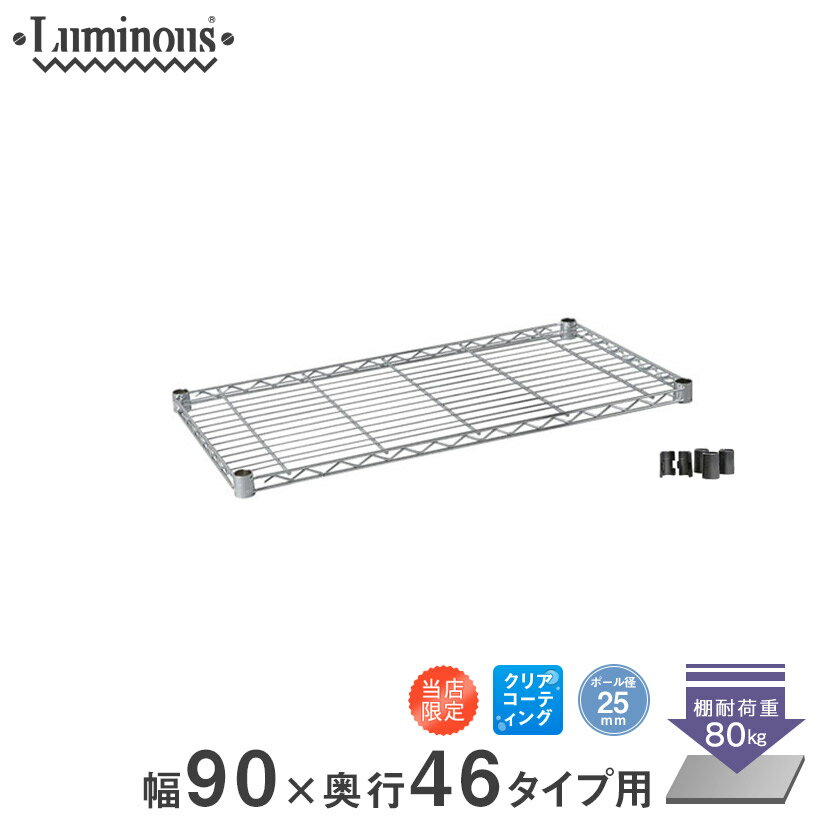 スチールラック ルミナス ラック 25mm シェルフ 幅90 奥行46 棚耐荷重80kg パーツ 幅91.5×奥行46cm 25EL9045N