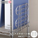 スチールラック ルミナス ラック パーツ 簡単設置 シェルフ アルミラック 業務用 落下防止柵 サポート柵 奥行30タイプ用(幅25×設置高さ17.8cm) ポール径19mm IHT0030SBL