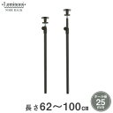 【期間限定P10倍】 ルミナス ノワール スチールラック ラック 人気 おしゃれ 黒 ブラック 収納 パーツ 延長テンションポール 2本セット 突っ張り つっぱり NOADD-P60J ポール径25mm