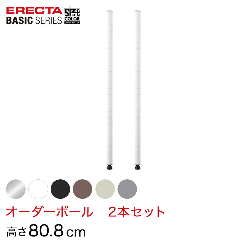  ベーシックシリーズ サイズ＆カラーオーダーポール高さ80.8cm 2本 6色 BSOP-H0808