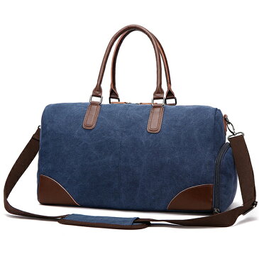 【300円クーポン配布中】Perfectbag ボストンバッグ レザー角固め 旅行バッグ 超大容量 上質 キャンバス 帆布 ズック メンズ 2WAY ショルダー付き 修学旅行 出張 アウトドア 4日3泊 CA1068