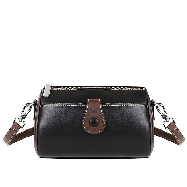 【スーパーSALE割引対象】Perfectbag ショルダーバッグ 光沢牛革 本革レザー レディース 女性 円柱型 スマホバッグ iPhone収納 メッセンジャーバッグ 斜めがけ 小さい 軽量 5色選 ld2027 perfectbag-10001027 Perfect Bag サンプル画像2