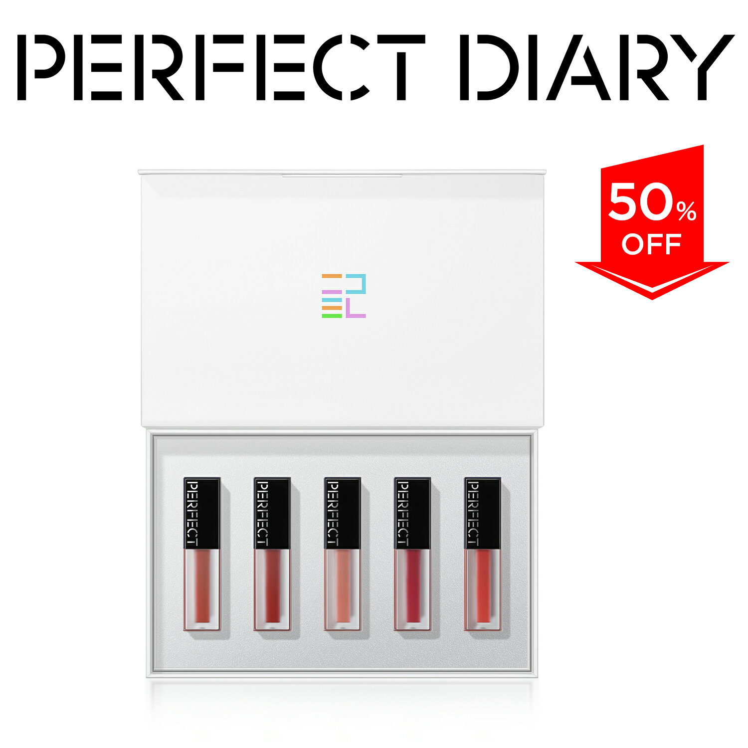 【最大50%OFF★スーパーSALE】PERFECT DIARY パーフェクトダイアリー バイオリップ エッセンス リップステイン ミニセット 5色 中国コスメ 高発色 保湿 艶めくふっくら唇 ギフト プレゼント ギフト コスメのサムネイル