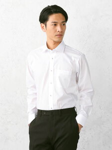 【限定クーポン配布中!】【 アウトレット OUTLET 】メンズ長袖ワイシャツシャツ 長袖ワイド ワイシャツ セミワイド ビジネス 成人式 オフホワイト 通年 S M L LL 3L PSFAネット予約