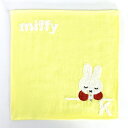 ミッフィー miffy イニシャルタオル K タオル ハンカチ イエロー グッズ