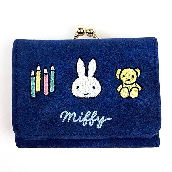 ミッフィー Miffy コンパクト財布 ワッペンシリーズ NV 財布 ミニ財布 ネイビー グッズ (MCOR)