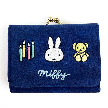 ミッフィー Miffy コンパクト財布 ワッペンシリーズ NV 財布 ミニ財布 ネイビー グッズ (MCOR)
