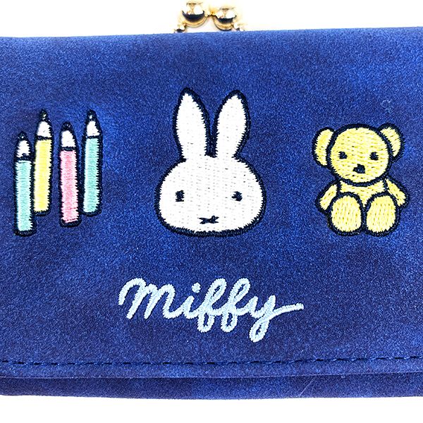 ミッフィー Miffy コンパクト財布 ワッペンシリーズ NV 財布 ミニ財布 ネイビー グッズ (MCOR)