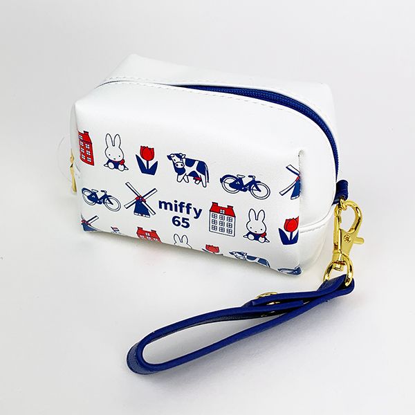 ミッフィー miffy ミニミニポーチ ダッチモチーフ 65th ミッフィー ポーチ 小物入れ 化粧ポーチ 白 グッズ (MCOR)のサムネイル