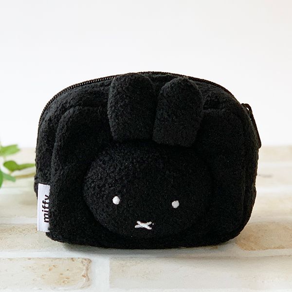 ミッフィー miffy もこもこポーチ ブラック 小物入れのサムネイル