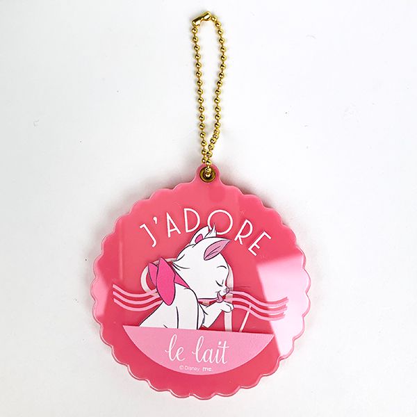 ディズニー マリー スライドキーホルダー ディズニー マリー ストラップ アクキー Disney キーホルダー ピンク (MCOR)のサムネイル