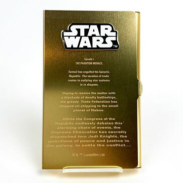 スターウォーズ カードケース オープニングロール ケース 名刺入れ 金 グッズ (MCOR)