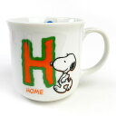 スヌーピー イニシャルマグカップ コップ(H)キッチンSNOOPY