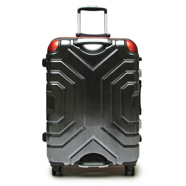 ESCAPE'S グリップマスター スーツケース (キャリーバッグ/トランク) ヘアラインブラック/レッド 送料込み
