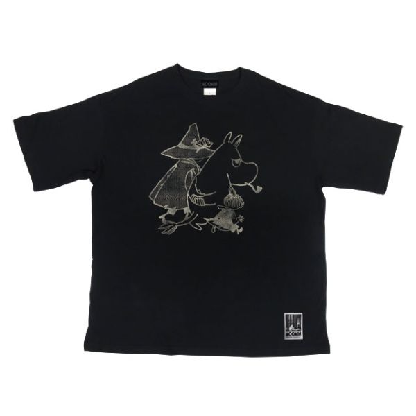 ムーミン トリオ ビッグTシャツ ブラック MOOMIN 送