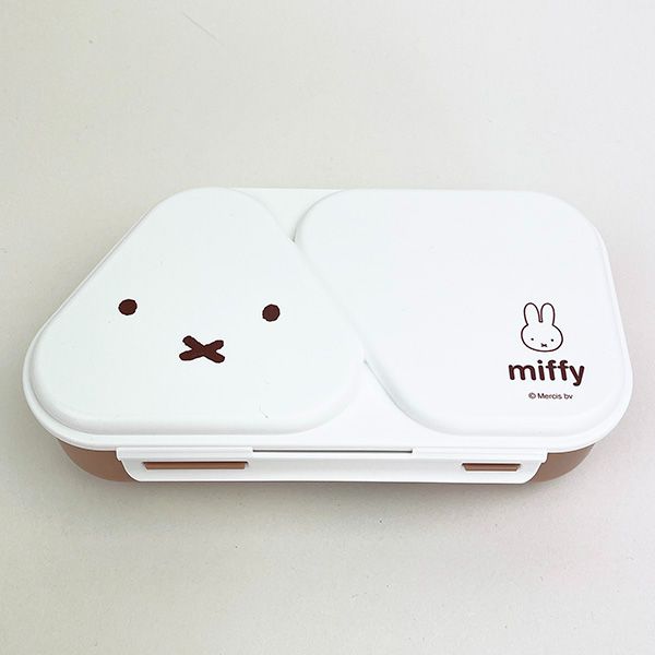 ミッフィー miffy おにぎり おかずケース お弁当箱 ランチボックス 465ml ホワイト×ブラウン(3)