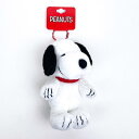 スヌーピー ふわふわマスコット BK ぬいぐるみ ボールチェーン ブラック