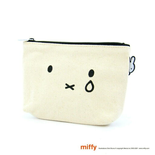 ミッフィー miffy 帆布ポーチ(M) フェイスナキガオ ミッフィー miffy 帆布ポーチ(M) フェイスナキガオ