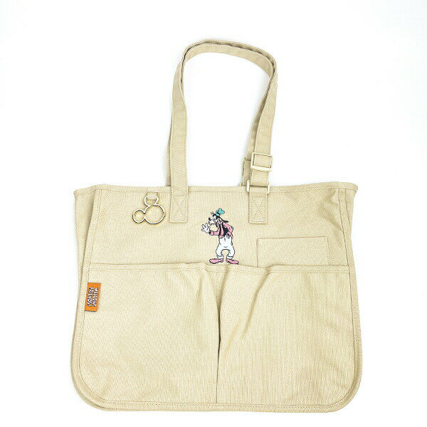 ディズニー グーフィー キャンバスマルチポケットトートバッグ（ベージュ） Disney アコモデ ACCOMMODE 送料込みのサムネイル
