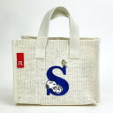 スヌーピー ジュートイニシャルミニトートバッグ〈S〉 アイボリー 天然素材 SNOOPY