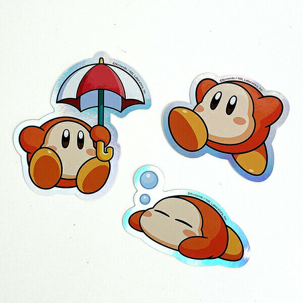 星のカービィ ワドルディ キャラスタムステッカー パラソル シール 文具