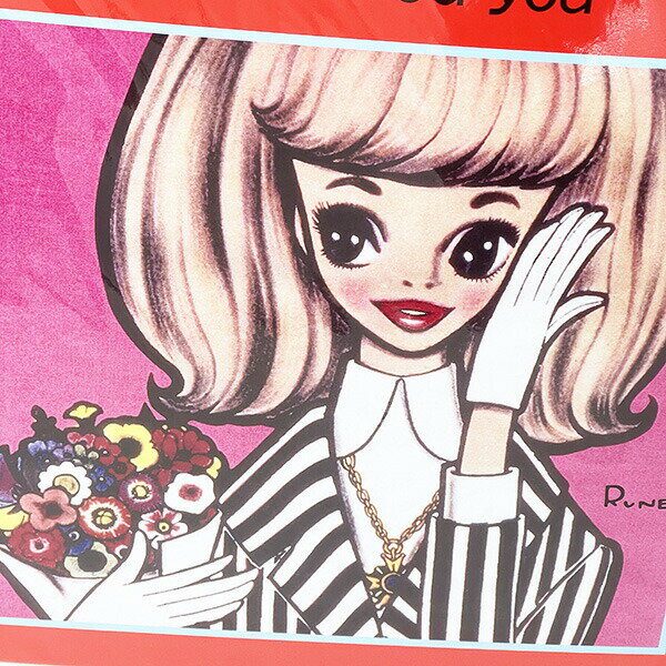 内藤ルネ ストライプ フラワー B4ポスター インテリア レトロ RUNE [2]