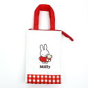 ミッフィー 保冷保温マチ付きトート ギンガムシリーズ レッド miffy(3)
