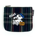SNOOPY オラフ チェック ティッシュポーチ テッシュケース 小物入れ 化粧ポーチ