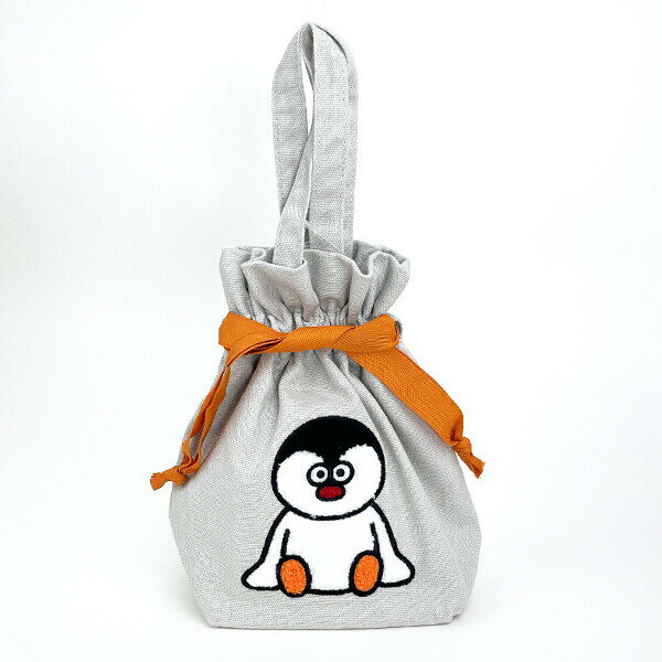 ピングー(PINGU)×松本セイジ 相良刺繍巾着（PINGA） 小物入れ