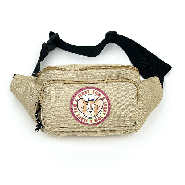 トムとジェリー シリコンアップリケ付ボディバッグ(ベージュ) 送料込み