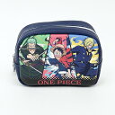 ワンピース スクエアポーチ ルフィー&ゾロ&サンジ 小物入れ 化粧品入れ