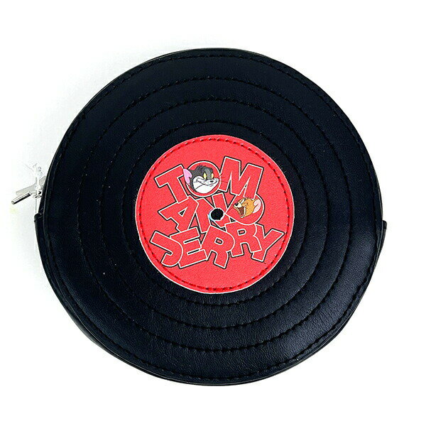 トムとジェリー レコードモチーフポーチ レッド 小物入れ