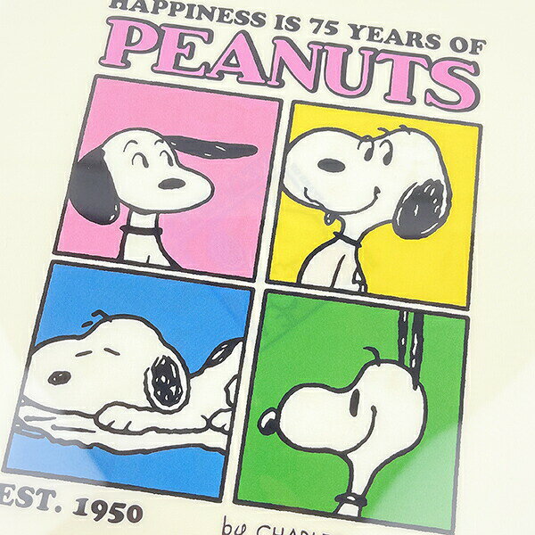 スヌーピー PEANUTS 75th A4クリアファイル (ベージュ) 文具 日本製
