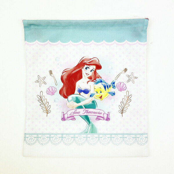 ディズニー プリンセス リトルマーメイド アリエル 巾着(大) アイボリー スクール キッズ Disney