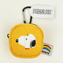 スヌーピー カラフル カラビナミニポーチ イエロー 小物入れ SNOOPY