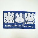 ミッフィー miffy 70th のびのびタオルピローケース (ブルー) 西川