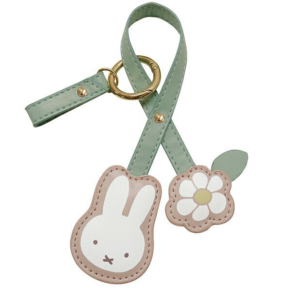 ミッフィー PU スマートキーホルダー2 ミッフィー＆フラワー カー用品 鍵 miffy