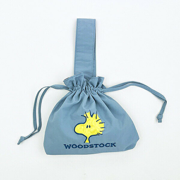 スヌーピー ウッドストック 巾着バッグ アップリケ刺繍 ランチ SNOOPY