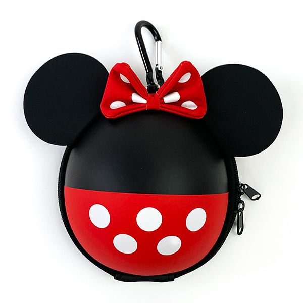 ディズニー ミニーマウス パスポーチ ミニー パスケース 定期入れ 黒 リール付きのサムネイル