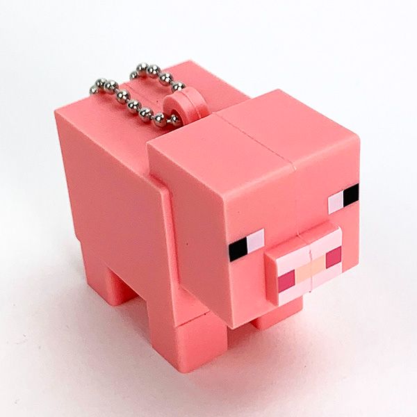 マインクラフト Minecraft PVCマスコットキーホルダー ブタ マイクラ ピンク