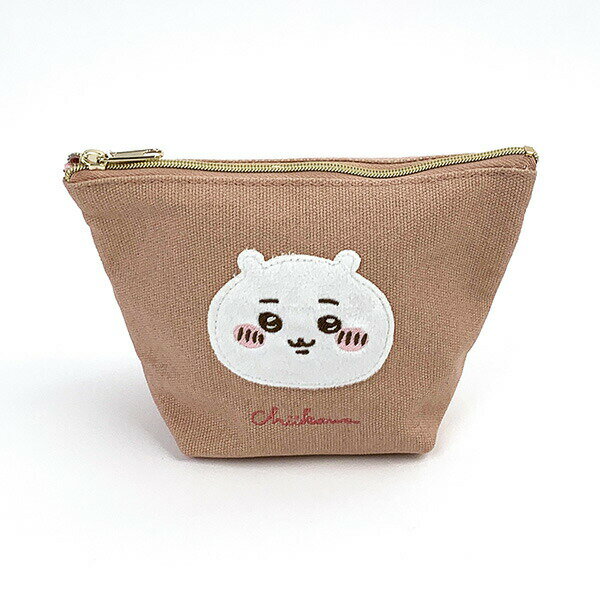 ちいかわ 舟形ポーチ ふわふわワッペン 小物入れ ピンクのサムネイル